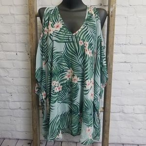 Show Me Your MuMu Palm Tree Print Peta Boo Tunic/Dress Medium